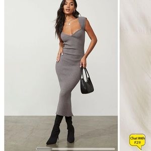 Fall Forever 21 Sweater Knit Midi Dress